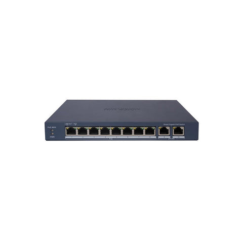 Hikvision DS-3E1510P-EI 8-havena Gigabit Smart POE-Ŝaltilo