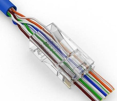 CAT5e 易通 RJ45 模組化插頭，100 個一包