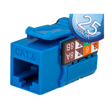 CAT6 Datumgrada Keystone Jack, RJ45, 8x8, 25 Pako