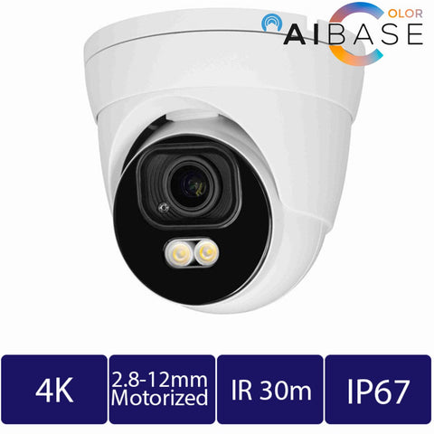 8MP AI Full Color Motorized Lens IP Turret