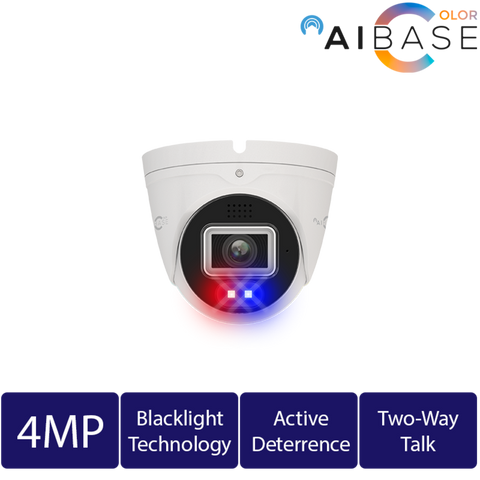 4MP AI Black Light Active Deterrence IP Turret