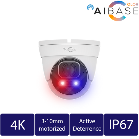 4K AI Black Light Active Deterrence Motorized IP Turret