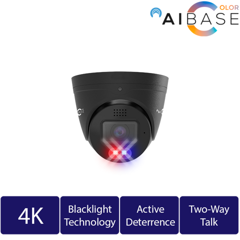 4K AI Black Light Active Deterrence IP Turret