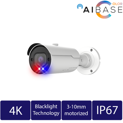 4K AI Black Light Active Deterrence Motorized Lens IP Turret