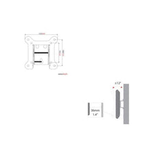 適用於 13 吋 - 27 吋顯示器/電視的傾斜平板壁掛支架